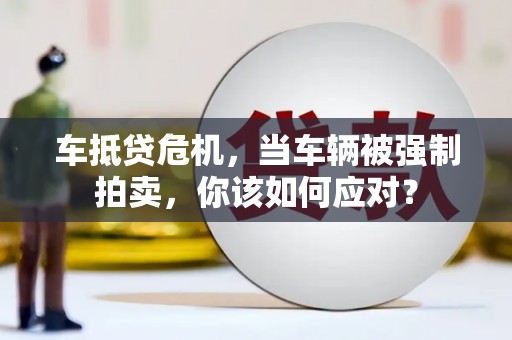 星子车抵贷危机，当车辆被强制拍卖，你该如何应对？